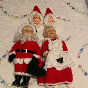 Santa and Mrs. Claus Crochet Dolls